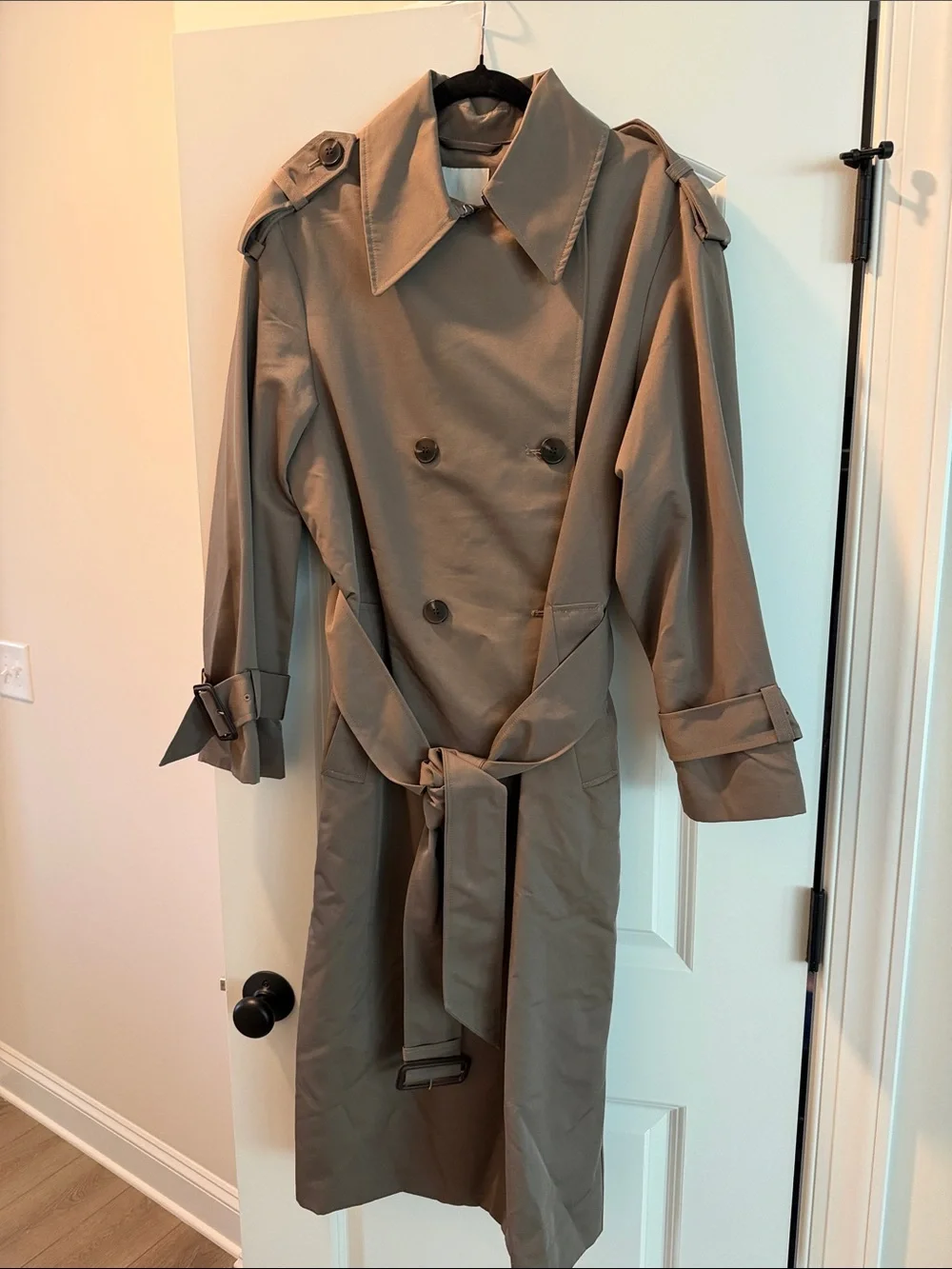 H&M Olive Trench Coat with Belt
